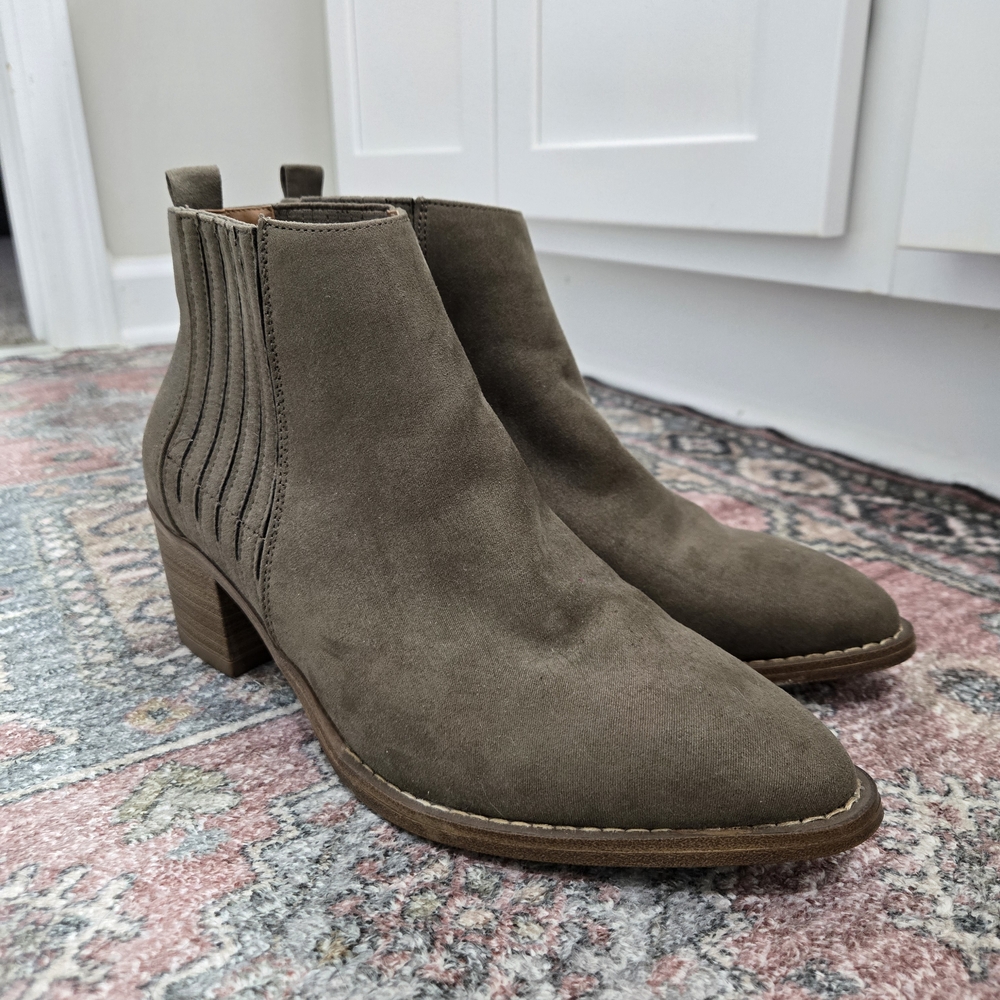 Universal Thread Olive Ankle Boots - image 1